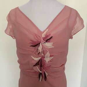 BCBGMaxAzria Pink Chiffon Dress
